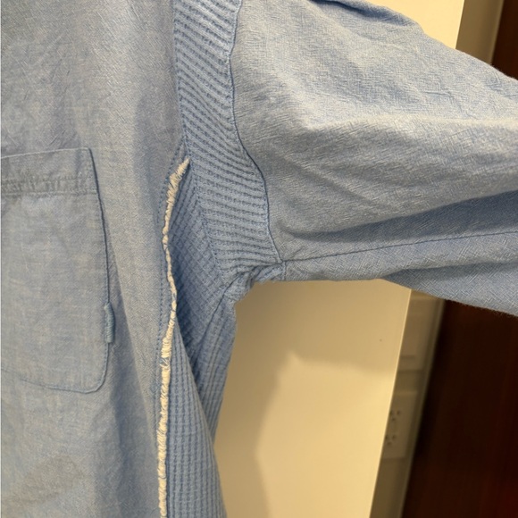 We The Free Cool and Clean Oversized Solid  Waffle Knit Button Down Size Small - Picture 8 of 16